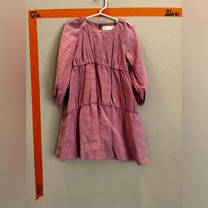 Zara Girl dress dusty pink color, sz 6